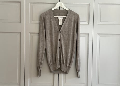 maison margiela silk cardigan