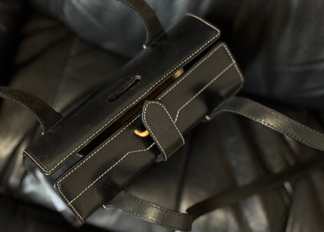 jilsander "本人期" logo leather bag