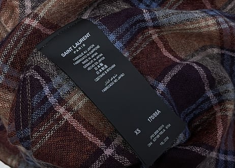 saint laurent 2020ss wool shirt dead stock