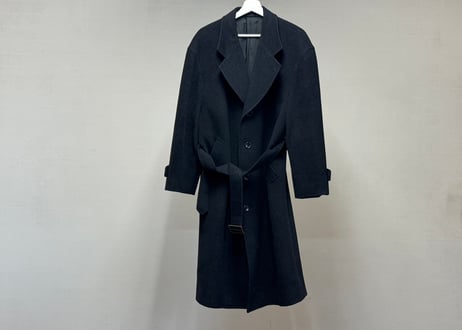 lanvin angora belted coat