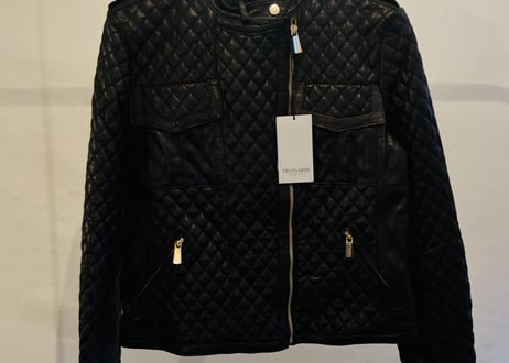 Trussardi quilting leather jacket dead stock