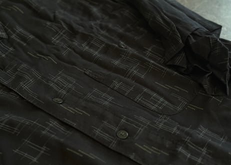 90s open collar rayon shirt