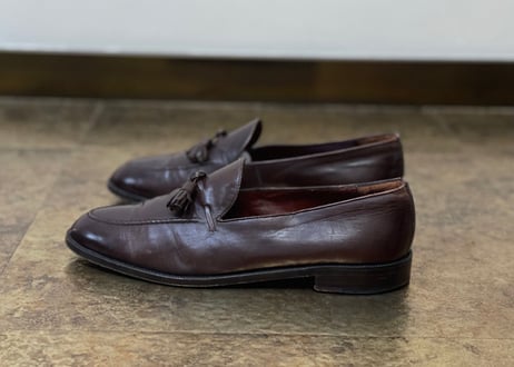 70-80s loewe leather tassel loafer 42