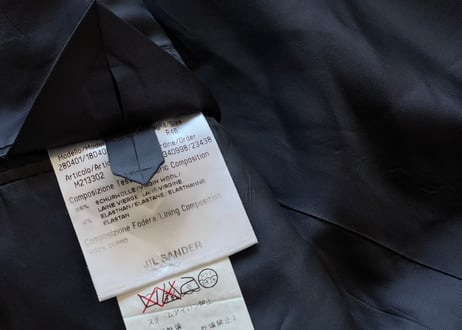 jilsander dark gray set up suit