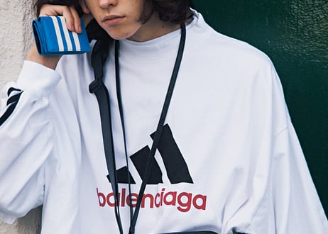 balenciaga adidas game shirt black