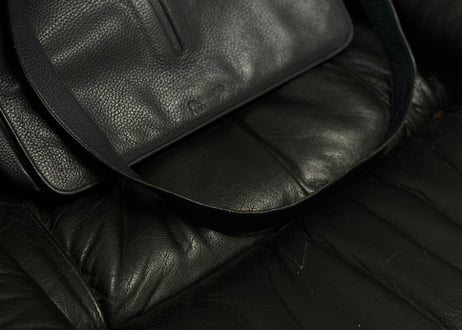 jilsander logo leather shoulder bag