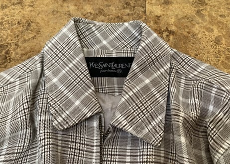 yves saint laurent check blouson