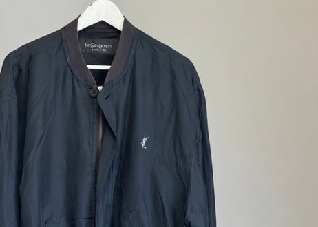yves saint laurent ysl logo silk jacket