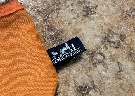 hermes orenge pouch bag "small”