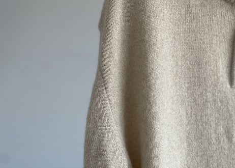 valentino over size cashmere half zip knit
