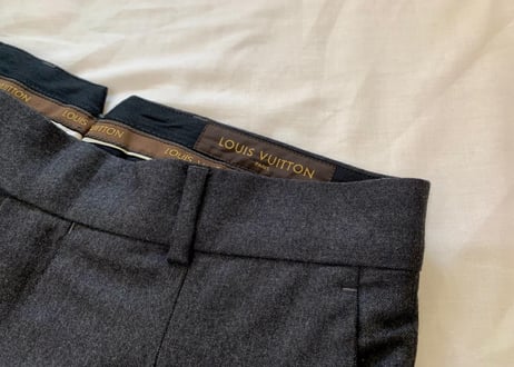louis vuitton trousers dark gray