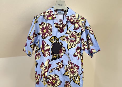 2018ss prada aloha shirt bule dead stock s