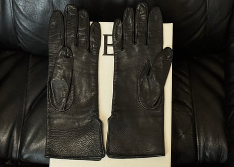 loewe anagram leather gloves