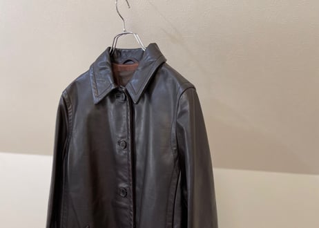 prada leather coat