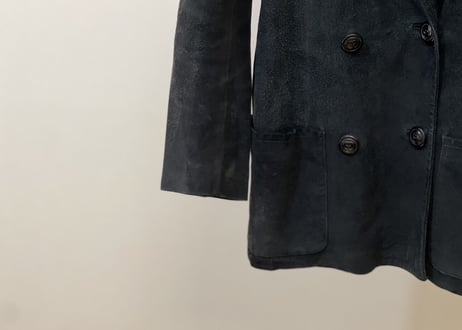 70s gucci leather double jacket