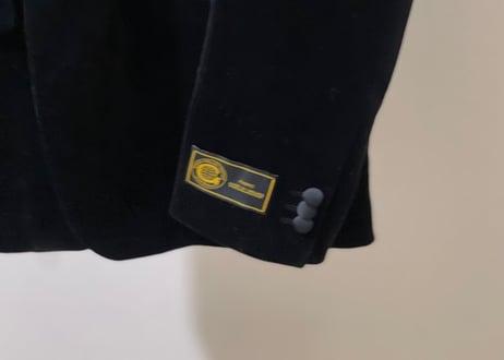 monsieur nicole velour tuxedo jacket dead stock