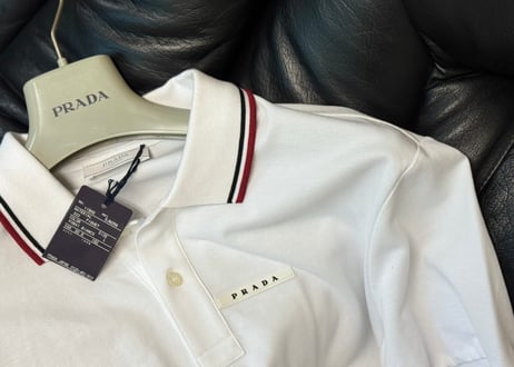 prada logo polo shirt dead stock