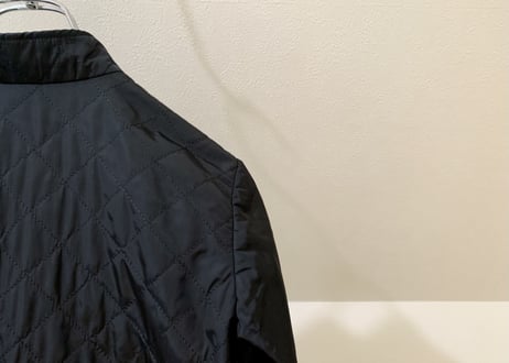 prada logo nylon blouson black