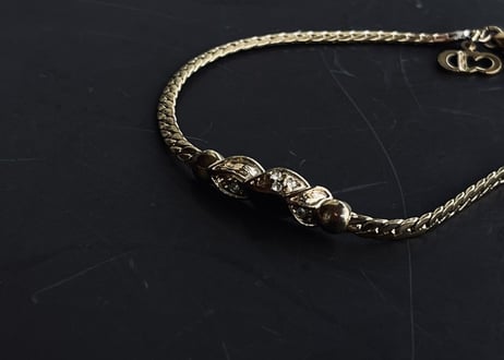 80-90s dior gold bracelet "A"