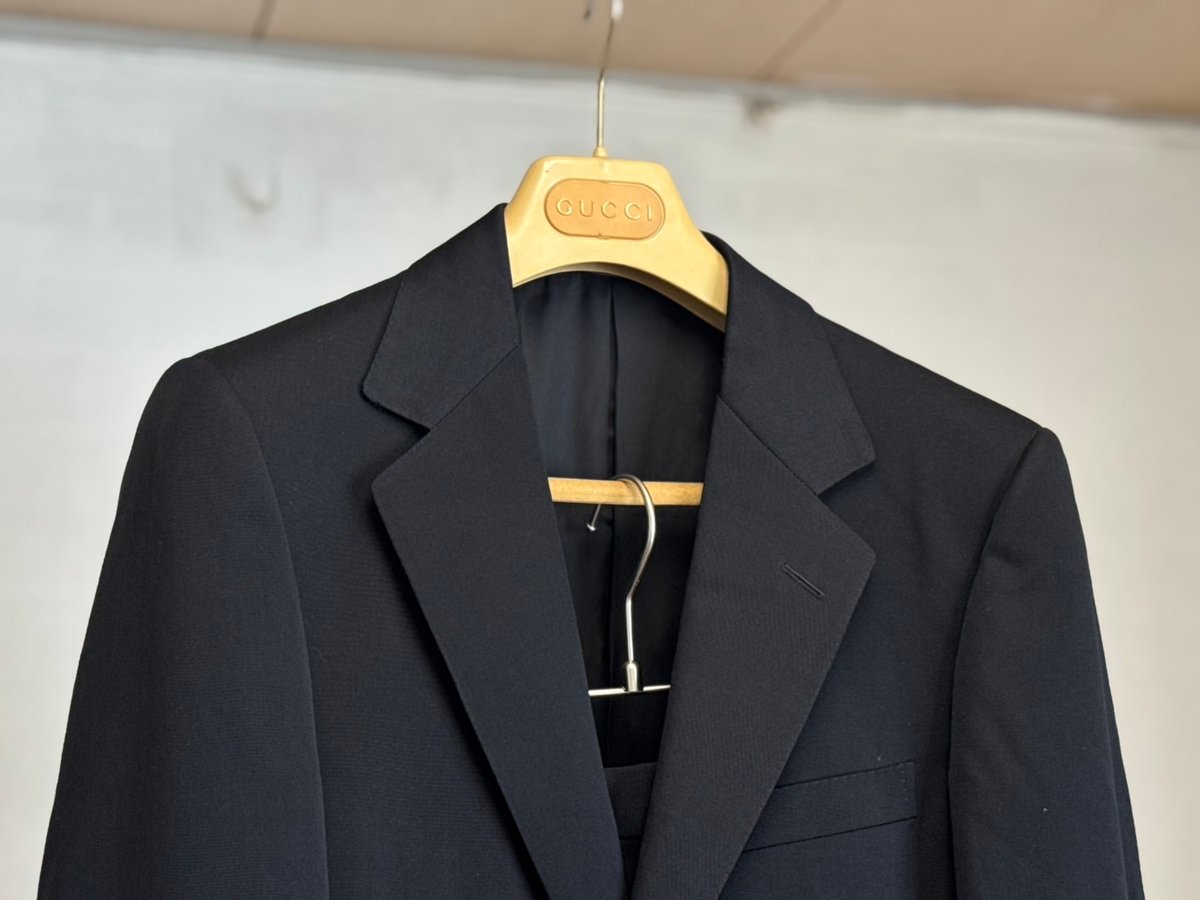 美品 GUCCI スーツ セットアップ ブラック アセテート ナイロン シルク 270597122030-1.jpg