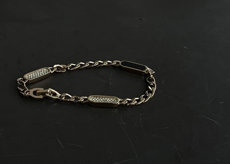 80-90s dior gold bracelet "D"