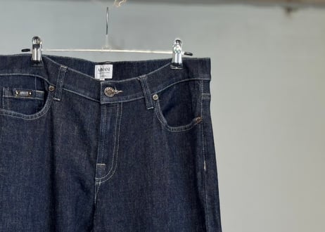 armani collezioni boots cut denim pants