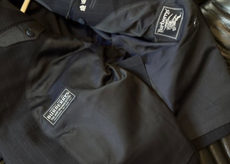 burberry set up suit stripe