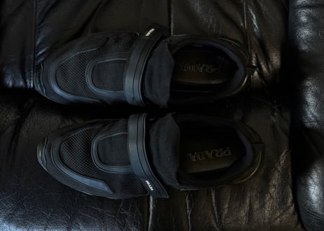 prada logo velcro shose
