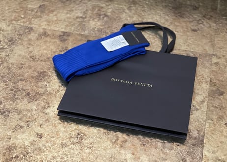 bottega veneta 2020aw socks blue dead stock
