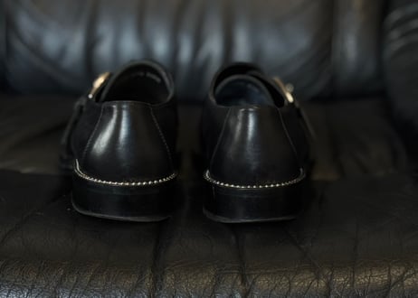 gianni versace studs leather shoes