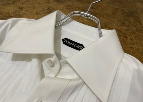 tom ford 2020ss pleat detailed shirt