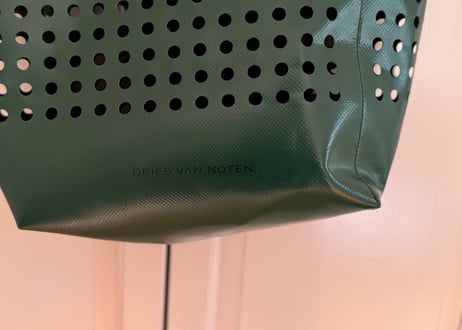 dries van noten punching logo bag