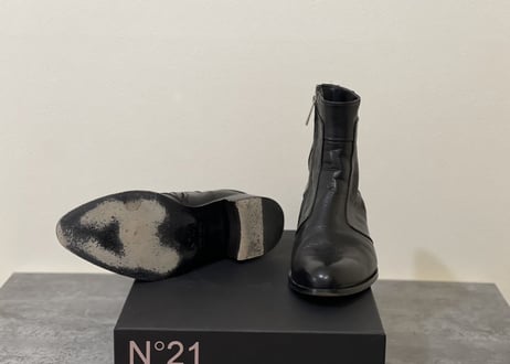 n21 leather heel boots