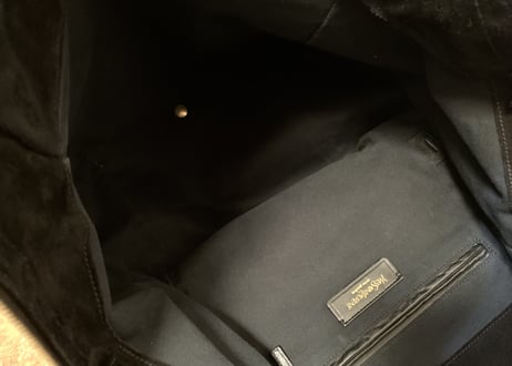yves saint laurent rive gauche leather bag black