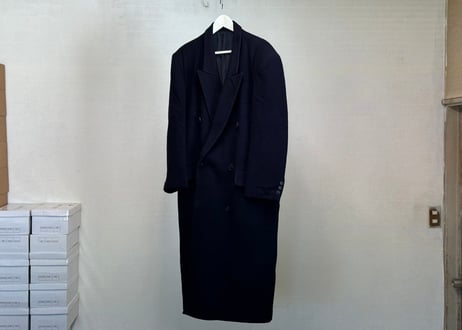 cashmere double long coat #N