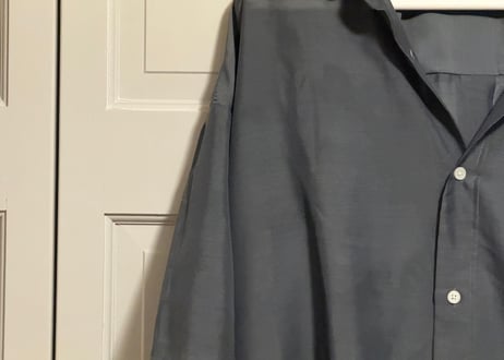 90s silk open collar shirt