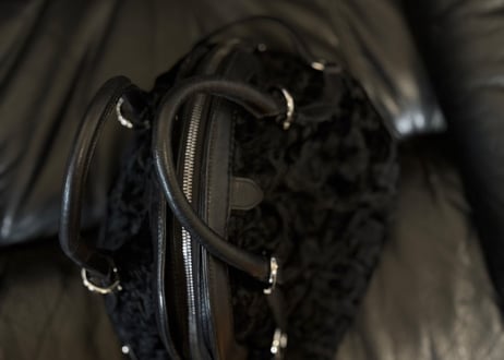 salvatore ferragamo fur bag