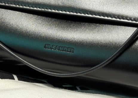 jilsander logo leatehr shoulder bag dead stock
