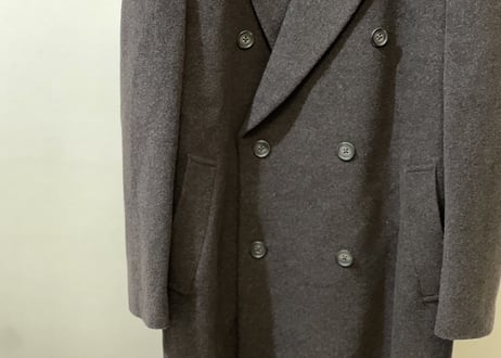 80-90s cashmere  double chesterfield coat