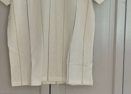 im isseymiyake stripe polo shirt dead stock white L