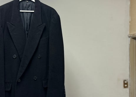 yves saint laurent double long coat