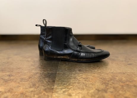 gucci side gore bit leather boots