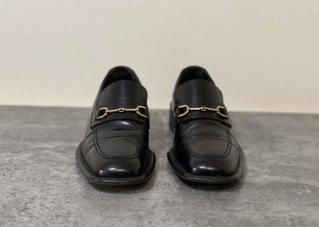 gucci leather bit loafer