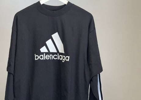 balenciaga adidas game shirt black
