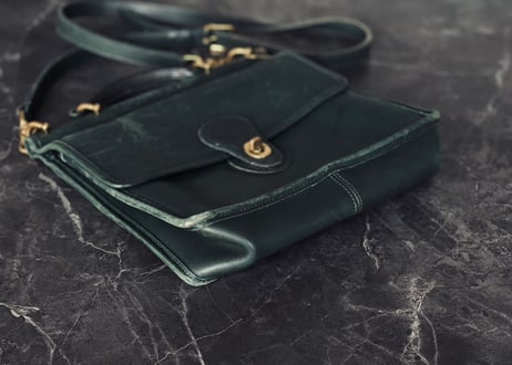 old coach green shoulder bag