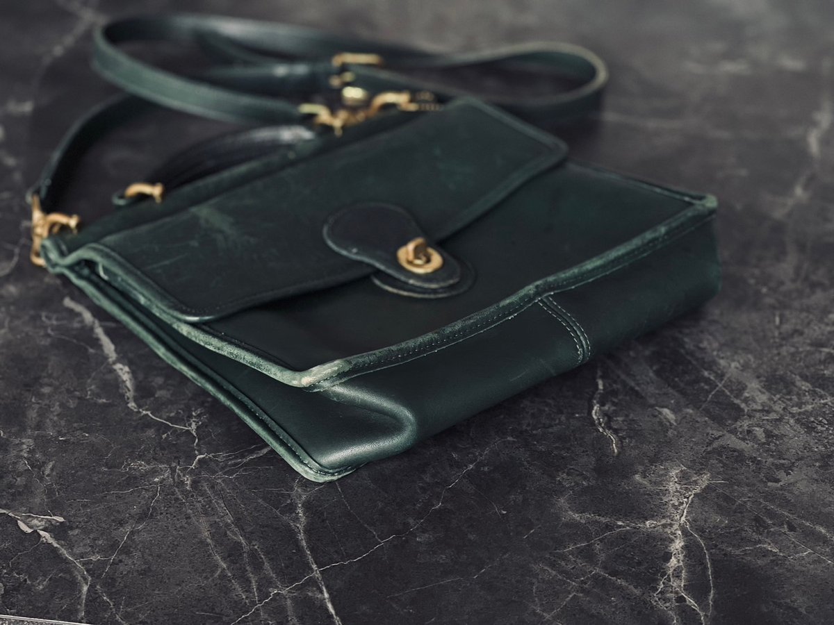 old coach green shoulder bag | weekend tokyo