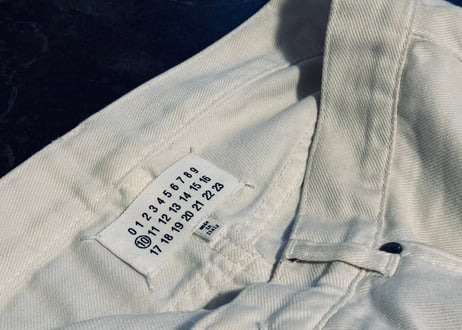 maison margiela bicolor denim pants