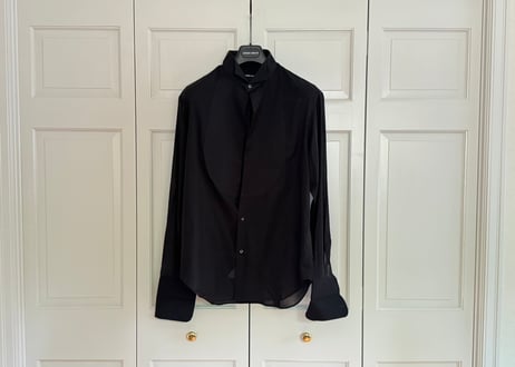giorgio armani cufflinks black shirt