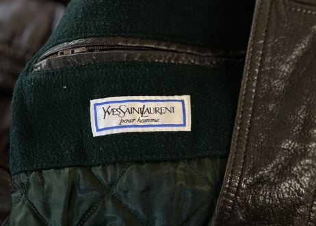 80s yves saint laurent leather coat