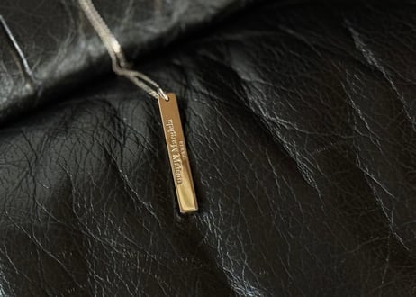 maison margiela silver logo  necklace